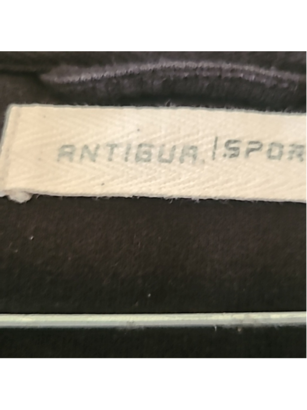 Antigua Giants Baseball Fleece 1/2 zip jacket . Sz L(#2490E) black/white piping - Picture 7 of 13